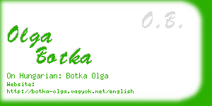 olga botka business card